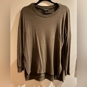 Women's Fortune & Ivy Green Pullover Brushed Knit Top Medium